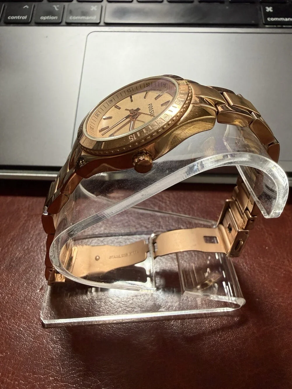 Fossil ES3019 Gold Tone Stainless Steel Women’s Watch Date Quartz Working